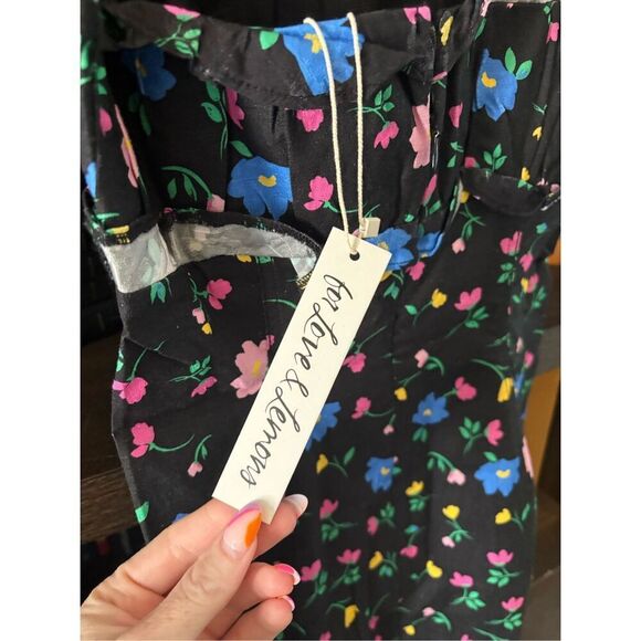 NWT For Love & Lemons Robin Mini Dress In Black Floral Size Small $198 MSRP - Picture 8 of 9